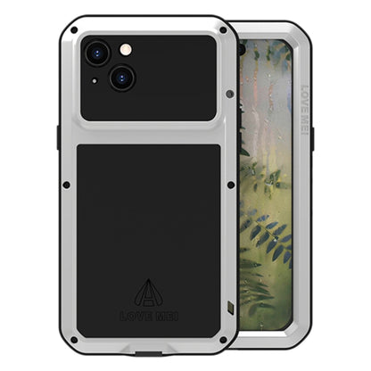 For iPhone 15 Plus LOVE MEI Metal Shockproof Life Waterproof Dustproof Phone Case(Silver) by LOVE MEI