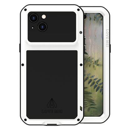For iPhone 15 Plus LOVE MEI Metal Shockproof Life Waterproof Dustproof Phone Case(White) by LOVE MEI