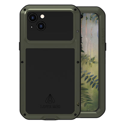 For iPhone 15 Plus LOVE MEI Metal Shockproof Life Waterproof Dustproof Phone Case(Army Green) by LOVE MEI