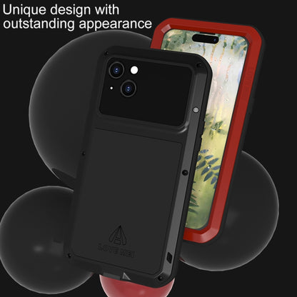 For iPhone 15 Plus LOVE MEI Metal Shockproof Life Waterproof Dustproof Phone Case(Army Green) by LOVE MEI