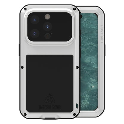 For iPhone 15 Pro LOVE MEI Metal Shockproof Life Waterproof Dustproof Phone Case(Silver) by LOVE MEI