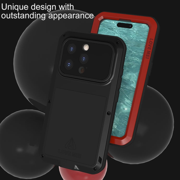 For iPhone 15 Pro LOVE MEI Metal Shockproof Life Waterproof Dustproof Phone Case(Silver) by LOVE MEI