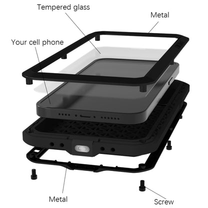 For iPhone 15 Pro LOVE MEI Metal Shockproof Life Waterproof Dustproof Phone Case(Yellow) by LOVE MEI