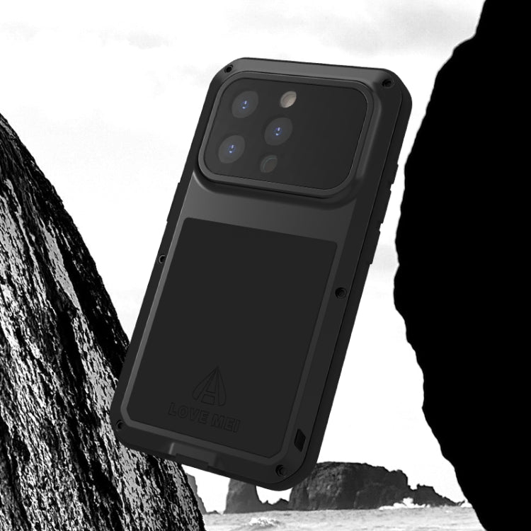 For iPhone 15 Pro LOVE MEI Metal Shockproof Life Waterproof Dustproof Phone Case(Army Green) by LOVE MEI