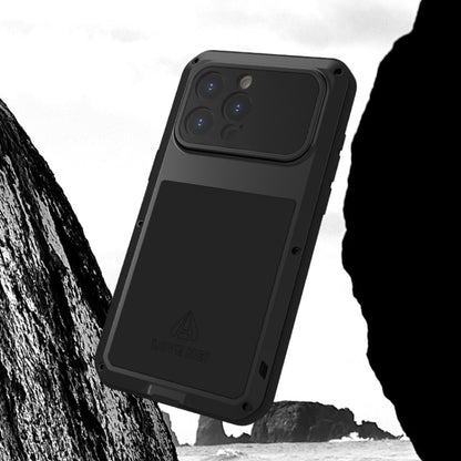 For iPhone 15 Pro Max LOVE MEI Metal Shockproof Life Waterproof Dustproof Phone Case(White) by LOVE MEI