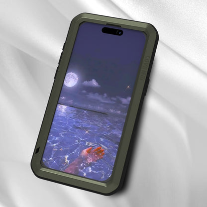 For iPhone 15 Pro Max LOVE MEI Metal Shockproof Life Waterproof Dustproof Phone Case(Yellow) by LOVE MEI