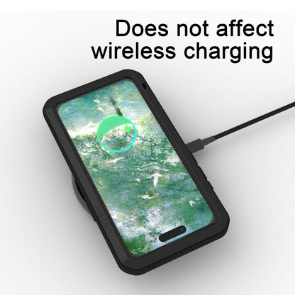 For iPhone 16 Pro Max LOVE MEI Metal Shockproof Life Waterproof Dustproof Phone Case(Black) by LOVE MEI