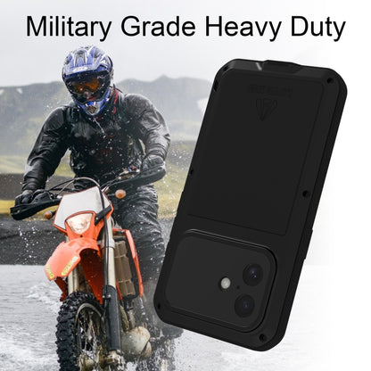 For iPhone 16 LOVE MEI Metal Shockproof Life Waterproof Dustproof Phone Case(Red) by LOVE MEI