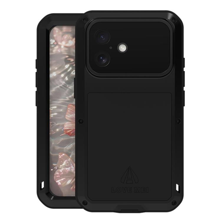 For iPhone 17 LOVE MEI Metal Shockproof Life Waterproof Dustproof Phone Case(Black) by LOVE MEI