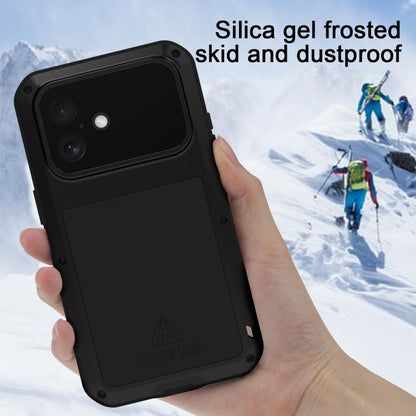 For iPhone 17 LOVE MEI Metal Shockproof Life Waterproof Dustproof Phone Case(Black) by LOVE MEI
