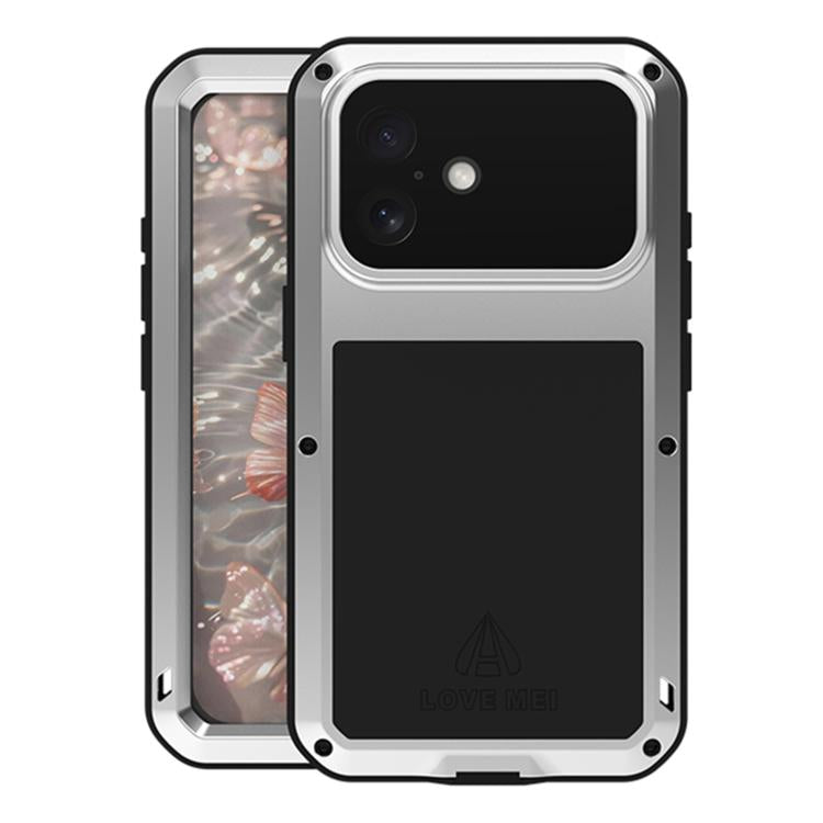 For iPhone 17 LOVE MEI Metal Shockproof Life Waterproof Dustproof Phone Case(Silver) by LOVE MEI