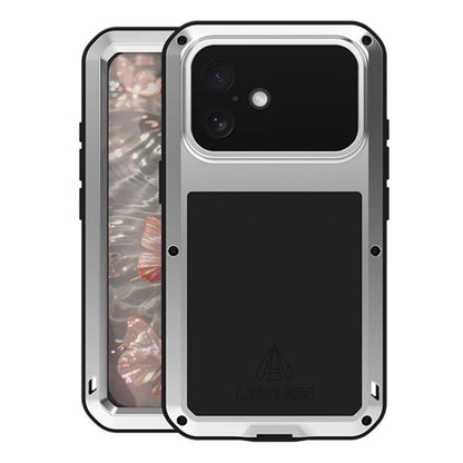 For iPhone 17 LOVE MEI Metal Shockproof Life Waterproof Dustproof Phone Case(Silver) by LOVE MEI