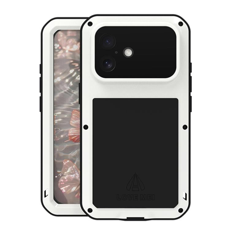 For iPhone 17 LOVE MEI Metal Shockproof Life Waterproof Dustproof Phone Case(White) by LOVE MEI