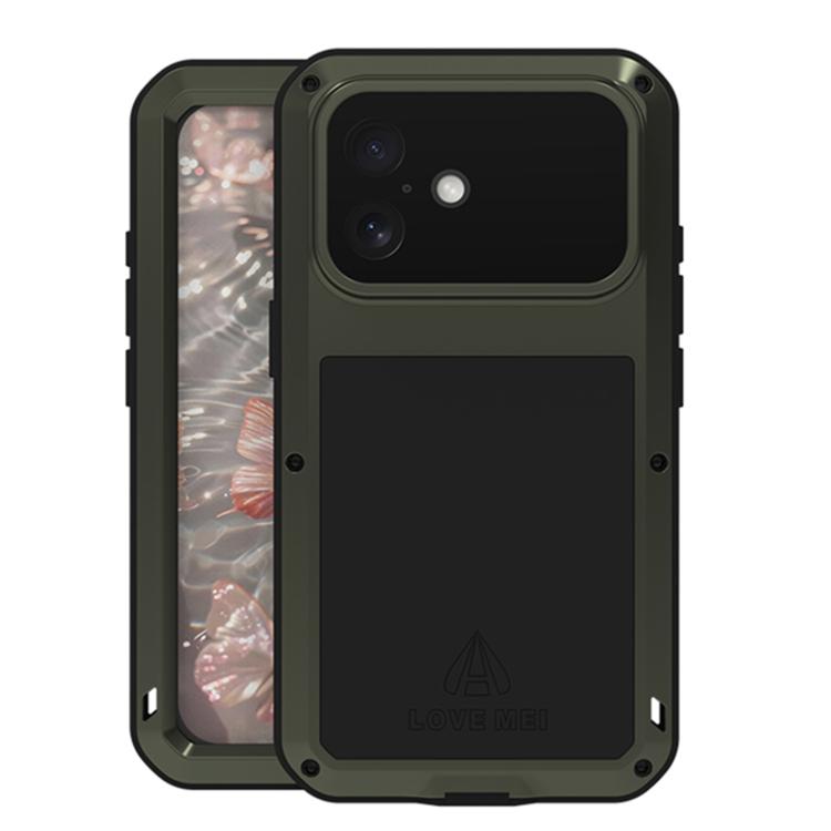 For iPhone 17 LOVE MEI Metal Shockproof Life Waterproof Dustproof Phone Case(Army Green) by LOVE MEI