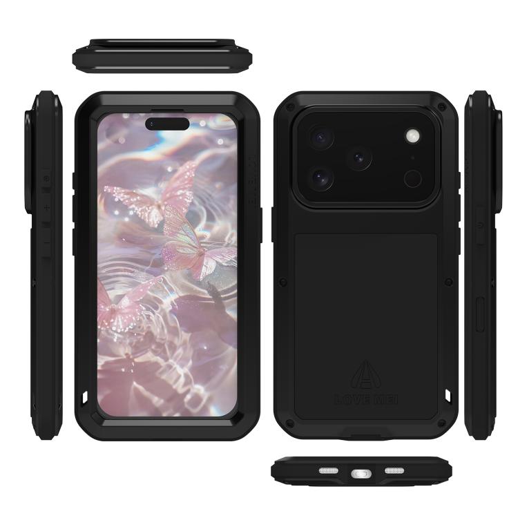 For iPhone 17 Pro LOVE MEI Metal Shockproof Life Waterproof Dustproof Phone Case(Red) by LOVE MEI