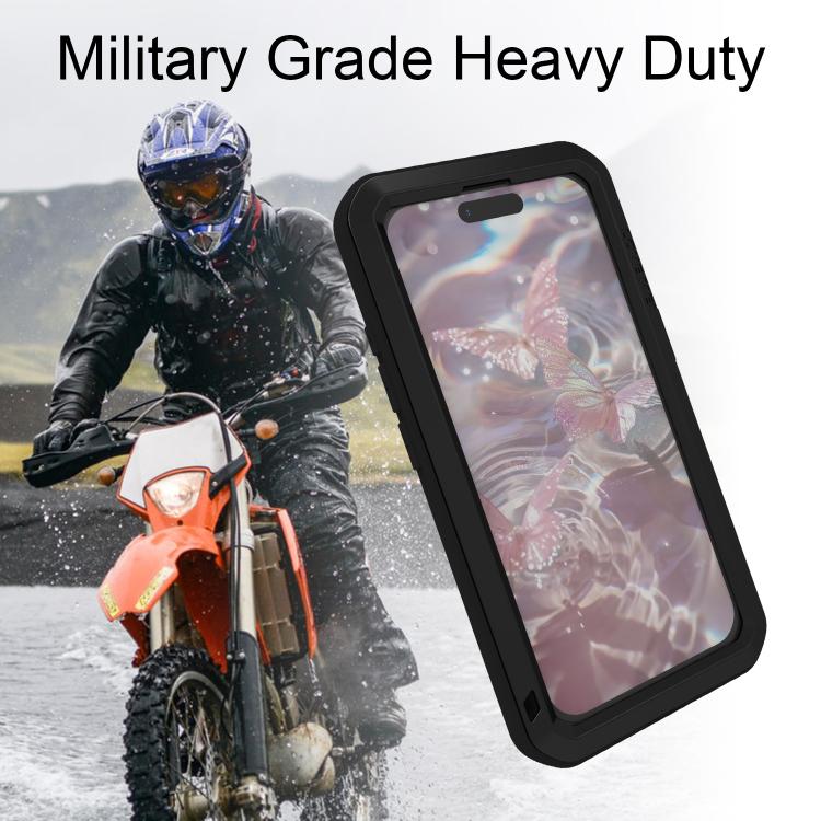 For iPhone 17 Pro LOVE MEI Metal Shockproof Life Waterproof Dustproof Phone Case(Red) by LOVE MEI