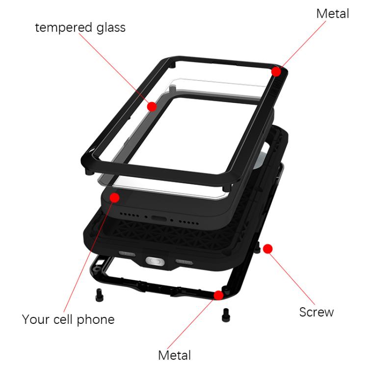 For iPhone 17 Pro LOVE MEI Metal Shockproof Life Waterproof Dustproof Phone Case(Army Green) by LOVE MEI