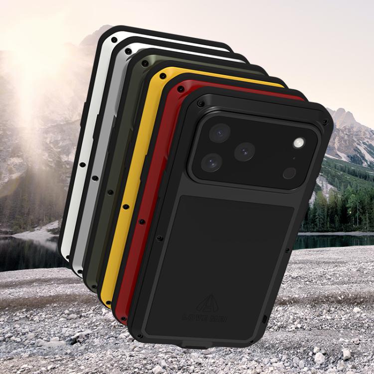 For iPhone 17 Pro Max LOVE MEI Metal Shockproof Life Waterproof Dustproof Phone Case(Red) by LOVE MEI