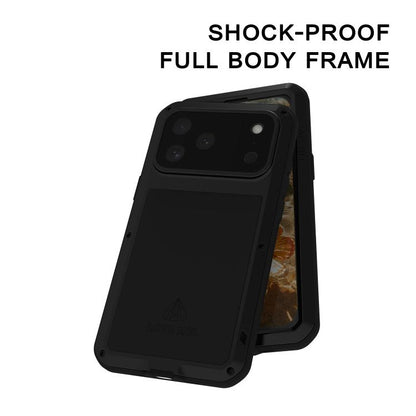 For iPhone 17 Pro Max LOVE MEI Metal Shockproof Life Waterproof Dustproof Phone Case(Red) by LOVE MEI