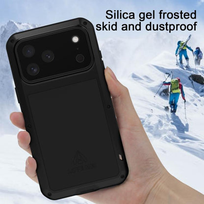 For iPhone 17 Pro Max LOVE MEI Metal Shockproof Life Waterproof Dustproof Phone Case(Red) by LOVE MEI