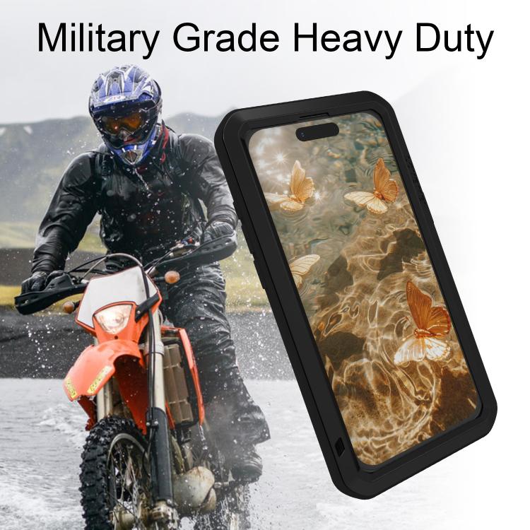 For iPhone 17 Pro Max LOVE MEI Metal Shockproof Life Waterproof Dustproof Phone Case(Yellow) by LOVE MEI