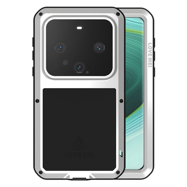 For Huawei Mate 60 Pro / 60 Pro+ LOVE MEI Metal Shockproof Life Waterproof Dustproof Phone Case(Silver) by LOVE MEI