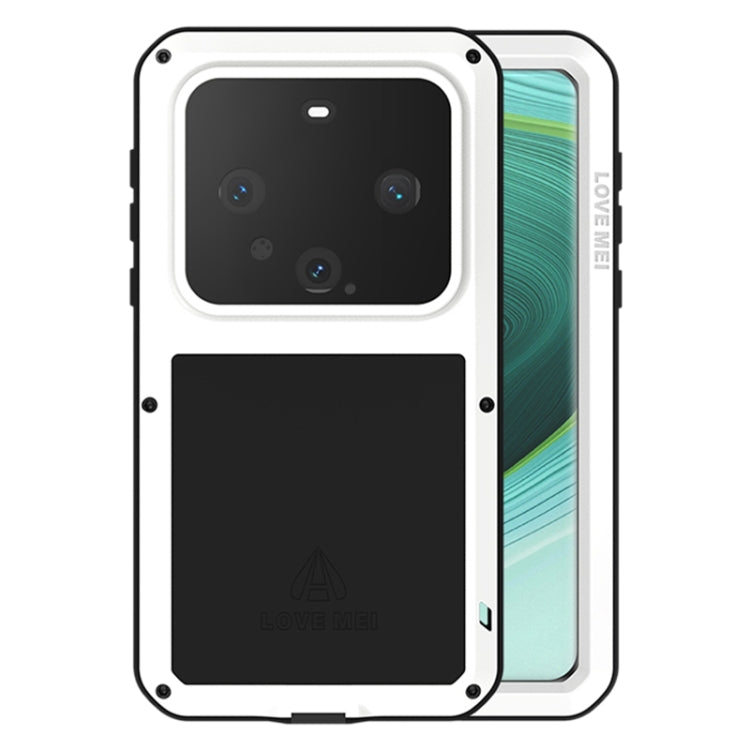 For Huawei Mate 60 Pro / 60 Pro+ LOVE MEI Metal Shockproof Life Waterproof Dustproof Phone Case(White) by LOVE MEI