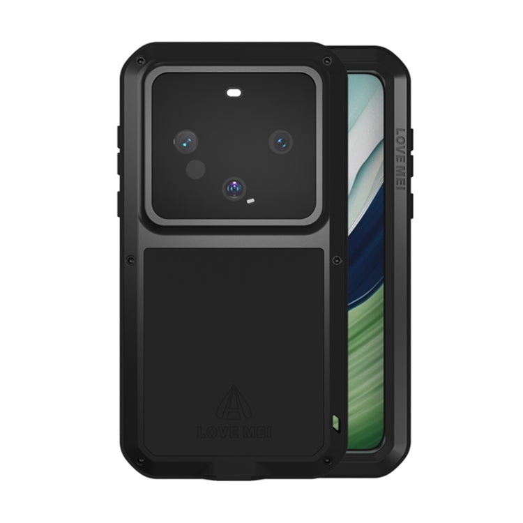 For Huawei Mate 60 LOVE MEI Metal Shockproof Life Waterproof Dustproof Phone Case(Black) by LOVE MEI
