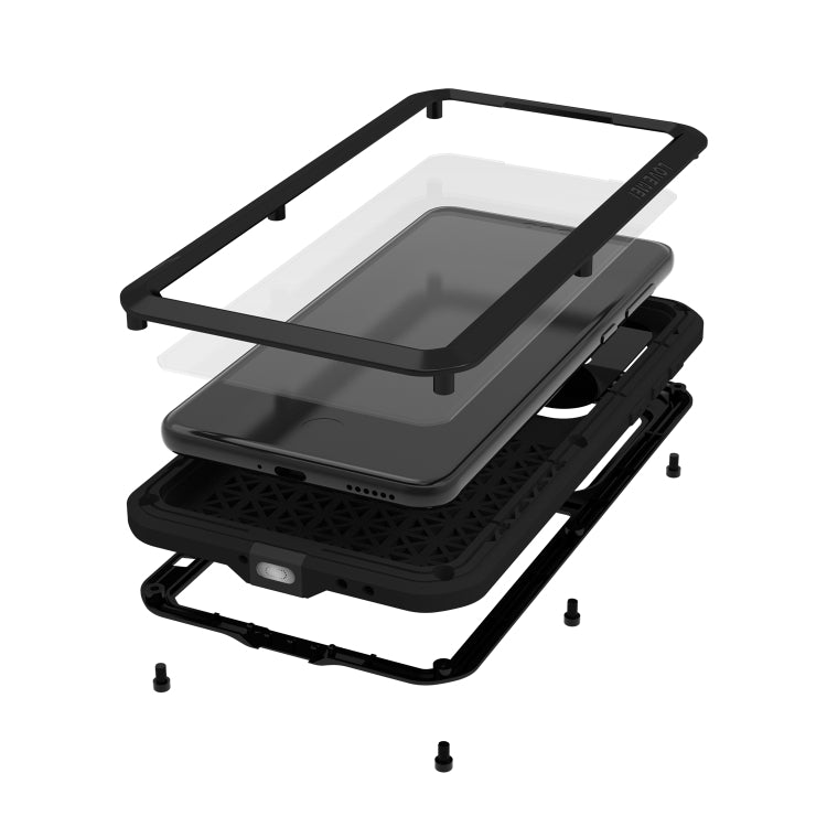 For Huawei Mate 60 LOVE MEI Metal Shockproof Life Waterproof Dustproof Phone Case(Black) by LOVE MEI