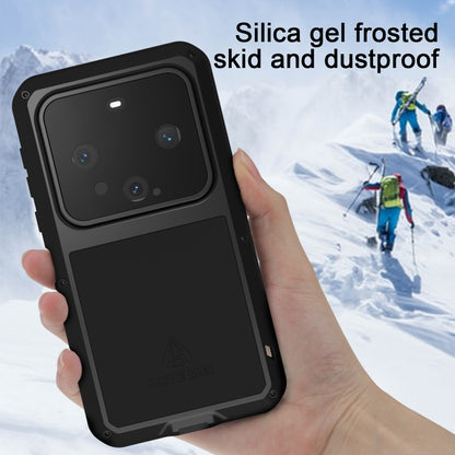 For Huawei Mate 60 LOVE MEI Metal Shockproof Life Waterproof Dustproof Phone Case(Black) by LOVE MEI