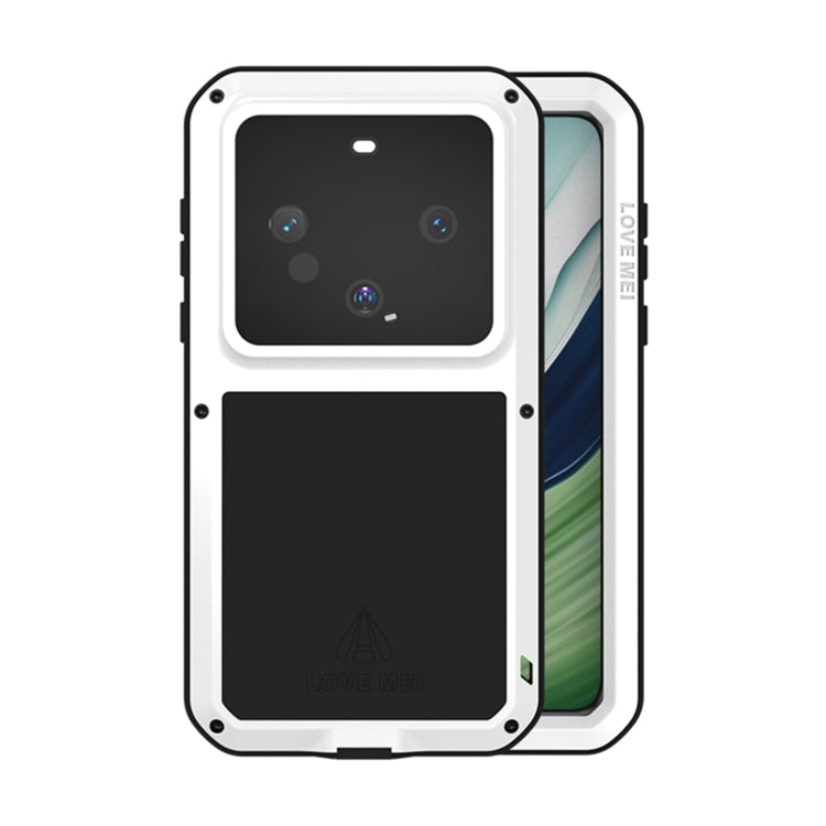 For Huawei Mate 60 LOVE MEI Metal Shockproof Life Waterproof Dustproof Phone Case(White) by LOVE MEI