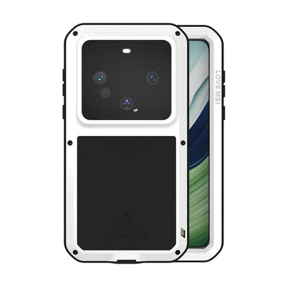For Huawei Mate 60 LOVE MEI Metal Shockproof Life Waterproof Dustproof Phone Case(White) by LOVE MEI