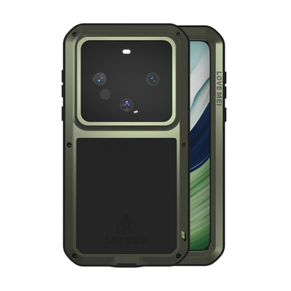For Huawei Mate 60 LOVE MEI Metal Shockproof Life Waterproof Dustproof Phone Case(Army Green) by LOVE MEI