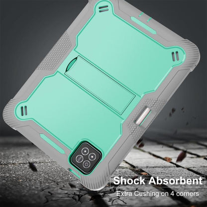 For Xiaomi Pad 7 / 7 Pro Shockproof Silicone Hybrid PC Tablet Case with Holder(Mint Green + Grey) by bashfashion