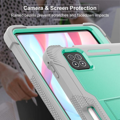 For Xiaomi Pad 7 / 7 Pro Shockproof Silicone Hybrid PC Tablet Case with Holder(Mint Green + Grey) by bashfashion