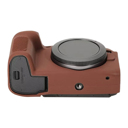 For Canon EOS R8 Soft Silicone Protective Case(Coffee) by bashfashion