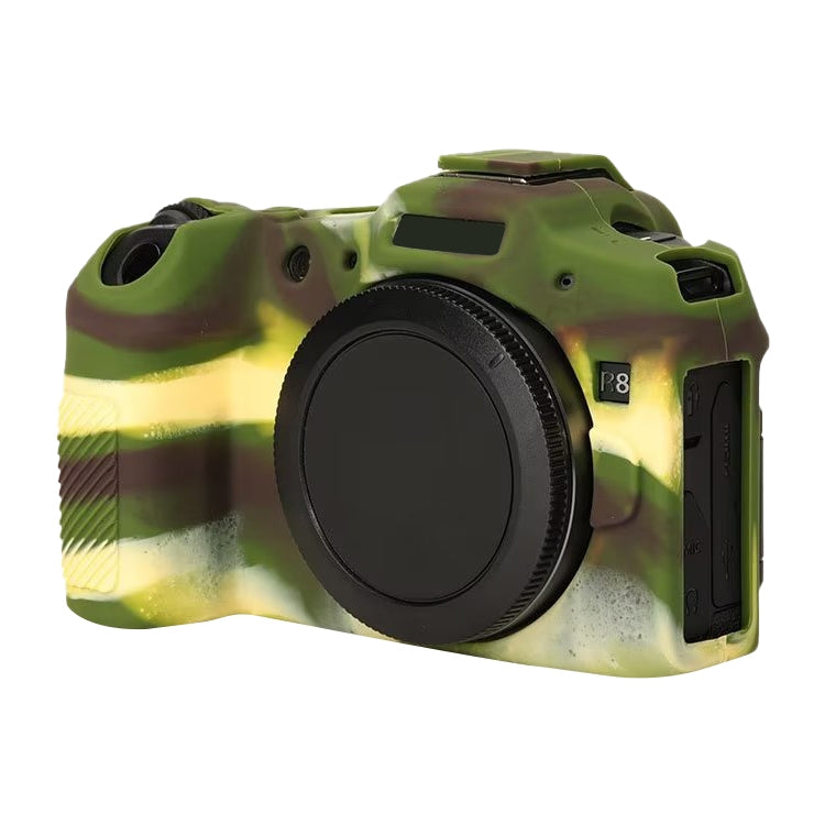 For Canon EOS R8 Soft Silicone Protective Case(Camouflage) by bashfashion