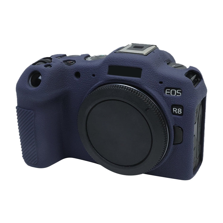For Canon EOS R8 Soft Silicone Protective Case(Dark Blue) by bashfashion