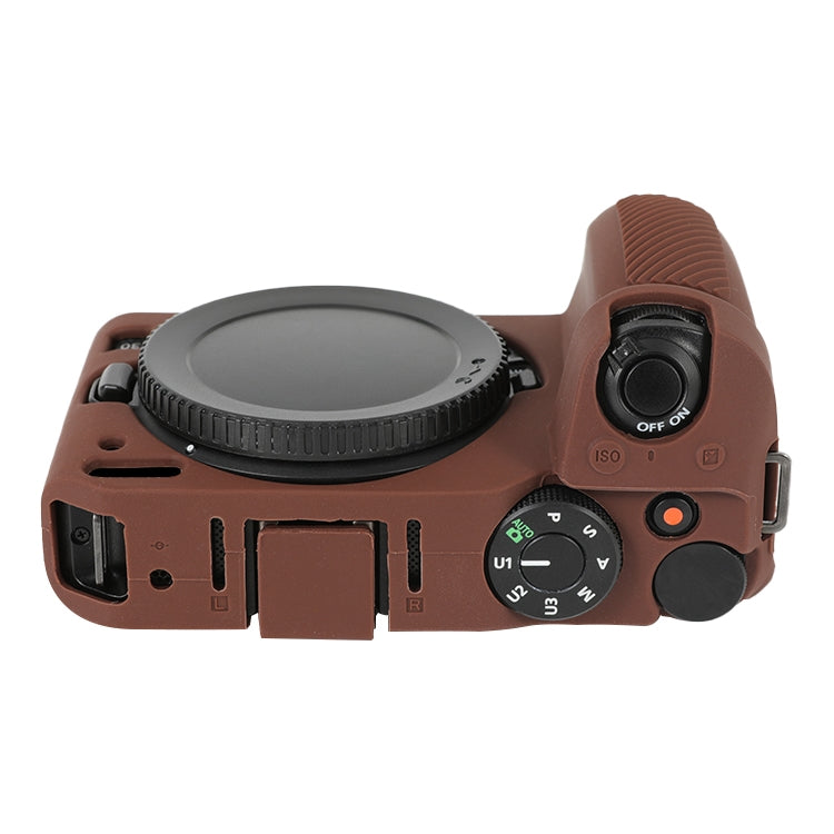 For Nikon Z 30 Soft Silicone Protective Case with Lens Cover(Coffee) by bashfashion
