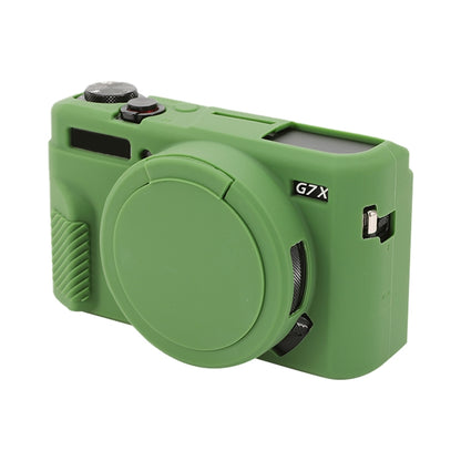 For Canon PowerShot G7 X Mark II / G7X2 Soft Silicone Protective Case with Lens Cover(Green) by bashfashion
