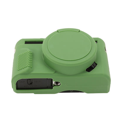 For Canon PowerShot G7 X Mark II / G7X2 Soft Silicone Protective Case with Lens Cover(Green) by bashfashion
