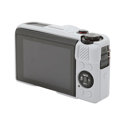 For Canon PowerShot G7 X Mark II / G7X2 Soft Silicone Protective Case with Lens Cover(Grey) by bashfashion