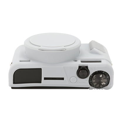 For Canon PowerShot G7 X Mark II / G7X2 Soft Silicone Protective Case with Lens Cover(Grey) by bashfashion