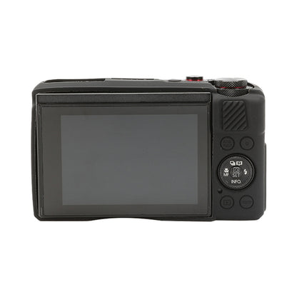 For Canon PowerShot G7 X Mark II / G7X2 Soft Silicone Protective Case with Lens Cover(Black) by bashfashion