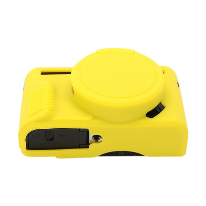 For Canon PowerShot G7 X Mark II / G7X2 Soft Silicone Protective Case with Lens Cover(Yellow) by bashfashion