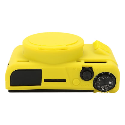 For Canon PowerShot G7 X Mark II / G7X2 Soft Silicone Protective Case with Lens Cover(Yellow) by bashfashion