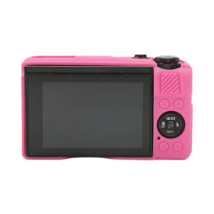 For Canon PowerShot G7 X Mark II / G7X2 Soft Silicone Protective Case with Lens Cover(Rose Red) by bashfashion