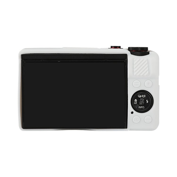 For Canon PowerShot G7 X Mark II / G7X2 Soft Silicone Protective Case with Lens Cover(White) by bashfashion