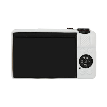 For Canon PowerShot G7 X Mark II / G7X2 Soft Silicone Protective Case with Lens Cover(White) by bashfashion