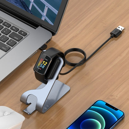 For Fitbit Charge 6 / Luxe Portable Magnetic Metal Charger Holder(Grey) by bashfashion